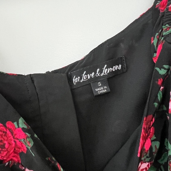 FOR LOVE & LEMONS TAINTED BUTTON FRONT TOP - Picture 3 of 5